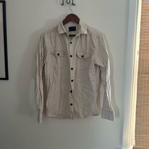 Women's Beige Button Down Shirt